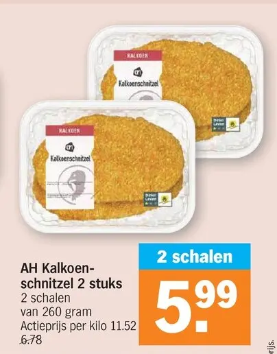Promotie: Kalkoenschnitzel 2 stuks