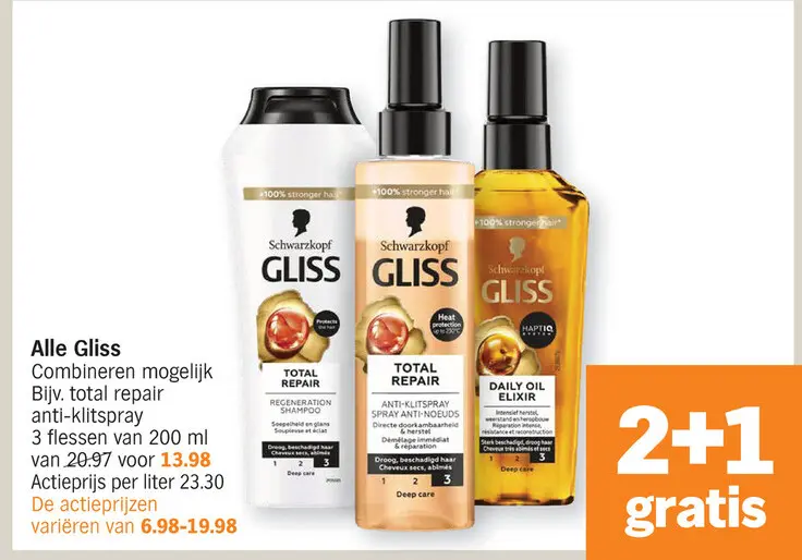 Promotie: Gliss Total Repair anti-klitspray