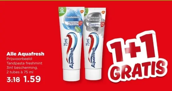 Aanbieding: Aquafresh Tandpasta freshmint