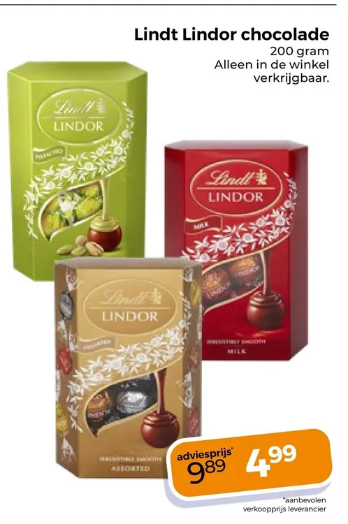 Aanbieding: Lindt Lindor chocolade