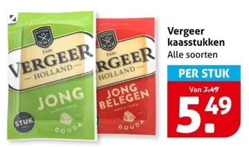 Aanbieding: Vergeer kaasstukken