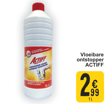 Aanbieding: Vloeibare ontstopper ACTIFF