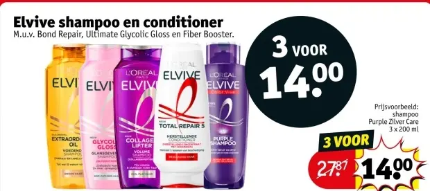 Aanbieding: Elvive shampoo en conditioner