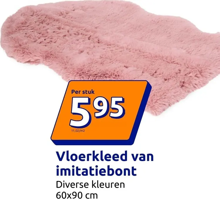 Promotie: Vloerkleed van imitatiebont