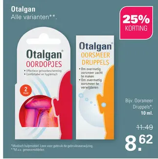 Aanbieding: Otalgan Oordopjes & Oorsmeer Druppels