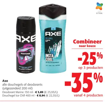 Aanbieding: Axe alle douchegels of deodorants