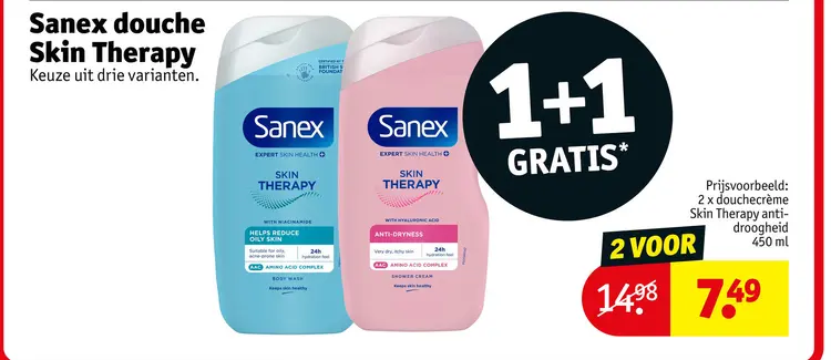 Promotie: Sanex douche Skin Therapy