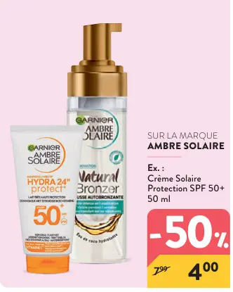 Offre: Crème Solaire Protection SPF 50+