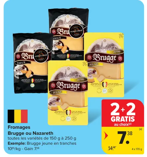 Offre: Fromages Brugge ou Nazareth