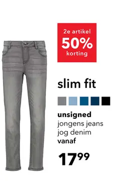 Aanbieding: Unsigned jongens jeans grijs