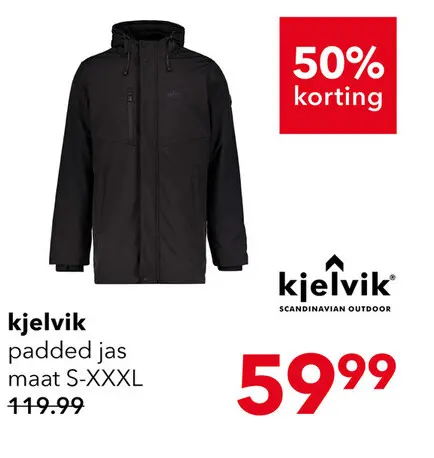 Aanbieding: Kjelvik padded heren softshell jas zwart