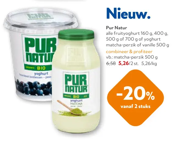 Promotie: Pur Natur fruityoghurt