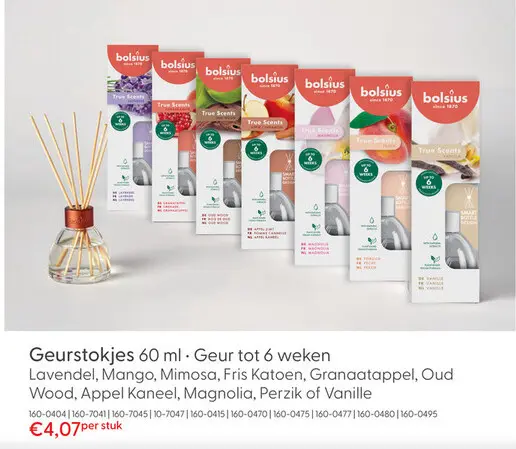 Aanbieding: Bolsius Geurstokjes 60 ml magnolia