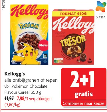 Promotie: Kellogg's alle ontbijtgranen of repen