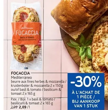 Offre: FOCACCIA Mediterraneo