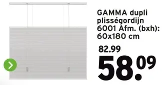 Aanbieding: dupli plisségordijn