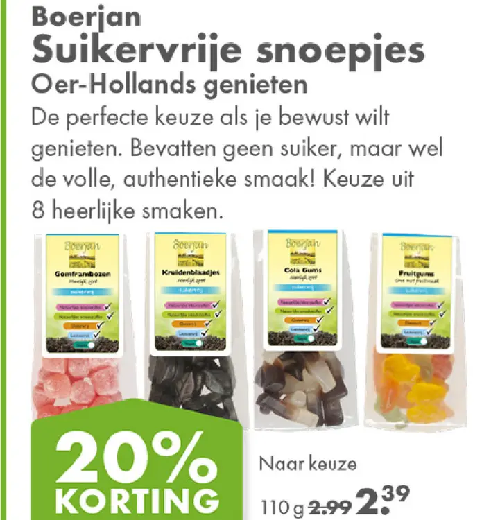 Aanbieding: Suikervrije snoepjes
