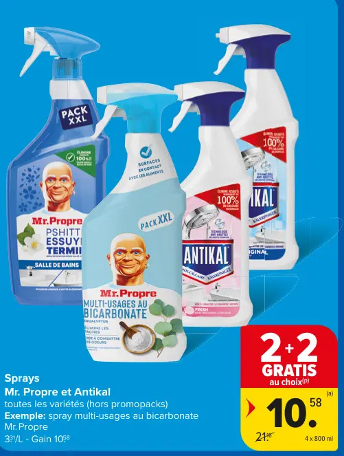 Offre: Sprays