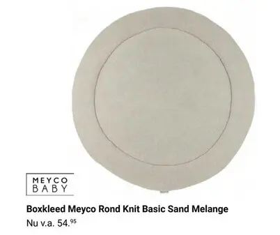 Aanbieding: Boxkleed Meyco Rond Knit Basic Sand Melange