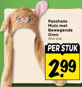 Paashaas Muts met Bewegende Oren