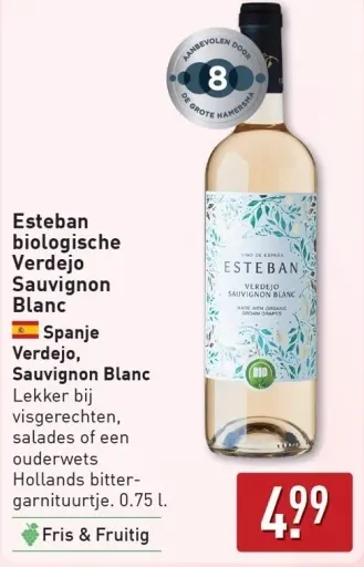 Aanbieding: Esteban biologische Verdejo Sauvignon Blanc