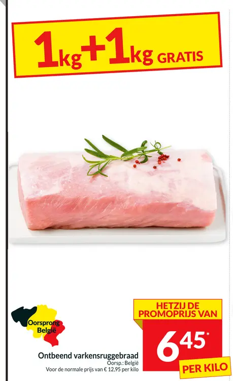 Promotie: Ontbeend varkensruggebraad