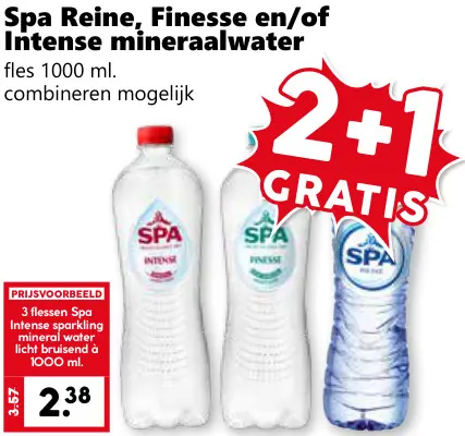 Aanbieding: Reine, Finesse en/of Intense mineraalwater