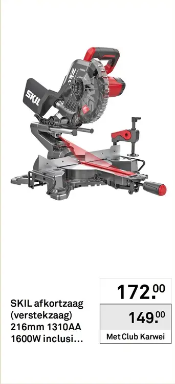 Aanbieding: Afkortzaag (verstekzaag) 216mm 1310AA 1600W inclusief...