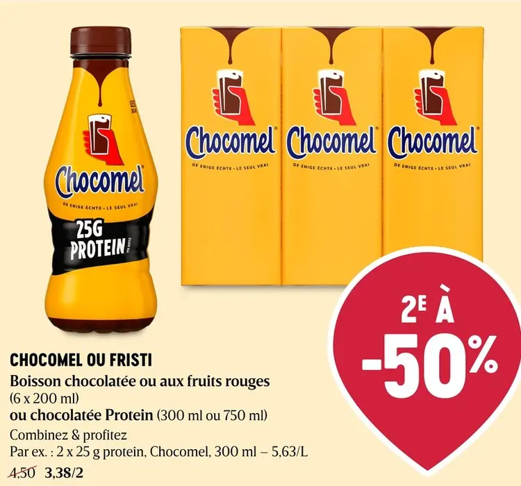 Offre: Boisson chocolatée ou aux fruits rouges