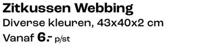 Aanbieding: Zitkussen Webbing