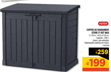 Offre: COFFRE DE RANGEMENT STORE IT OUT MAX