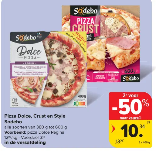 Promotie: Pizza Dolce, Crust en Style