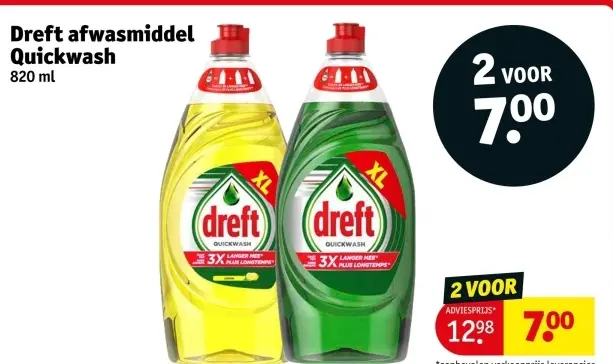 Aanbieding: Dreft afwasmiddel Quickwash