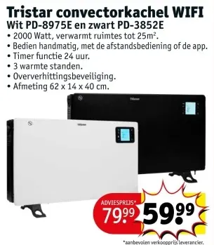 Promotie: Tristar convectorkachel WIFI