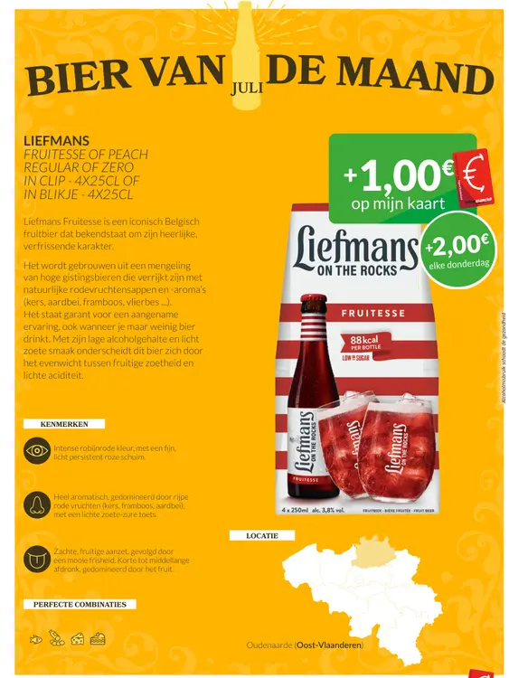 Promotie: Fruitesse of peach regular of zero in clip of blikje