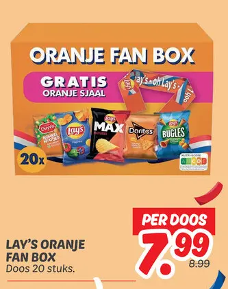 Lay's oranje fan box