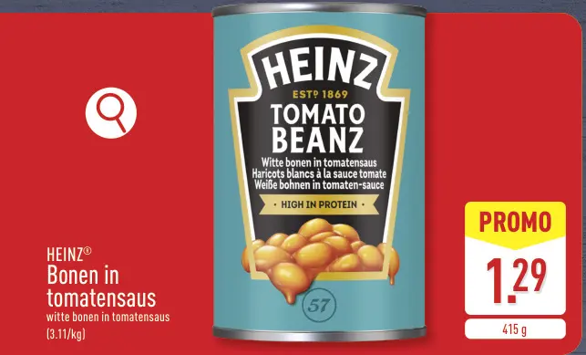 Promotie: Heinz Bonen in tomatensaus