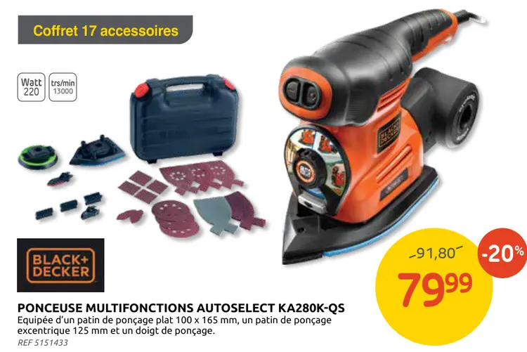 Offre: Ponceuse multifonctions autoselect ka280k-qs