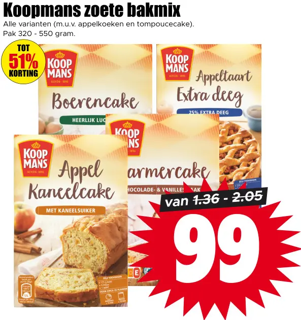 Aanbieding: Zoete bakmix