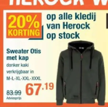 Promotie: Sweater Otis met kap