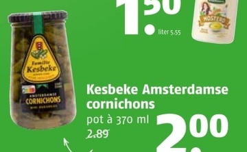 Aanbieding: Kesbeke Amsterdamse cornichons