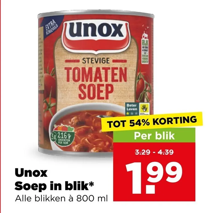 Aanbieding: Soep in blik