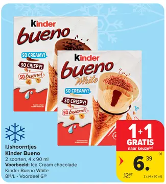 Aanbieding: IJshoorntjes Kinder Bueno