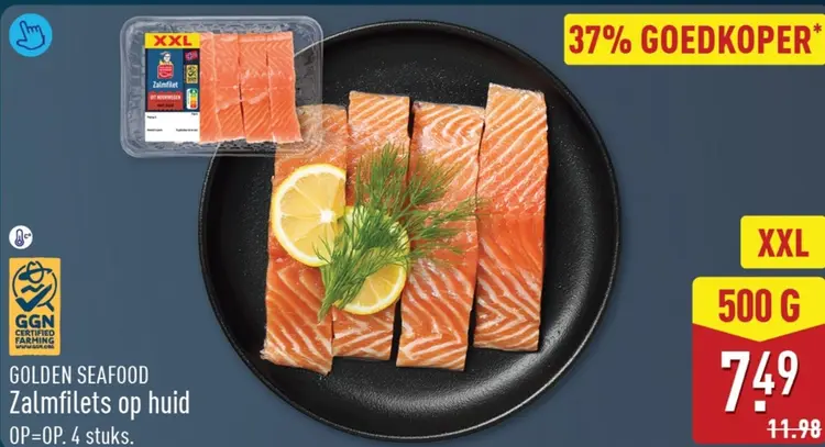 Aanbieding: Zalmfilets op huid