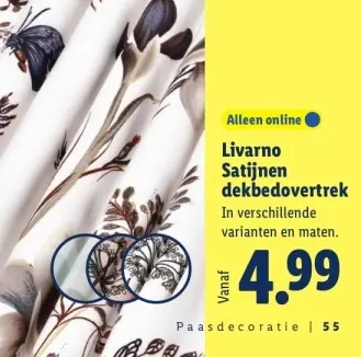 Aanbieding: Livarno Satijnen dekbedovertrek