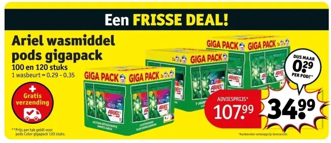 Promotie: Ariel wasmiddel pods gigapack
