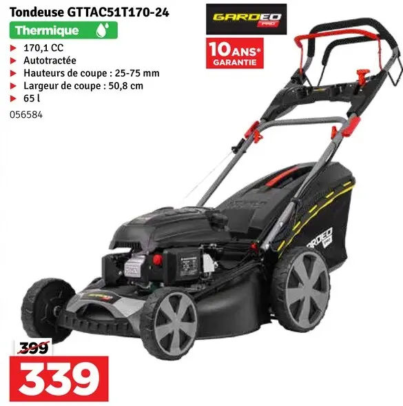 Offre: Tondeuse GTTAC51T170-24 Thermique