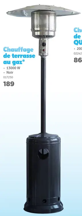 Offre: Chauffage de terrasse