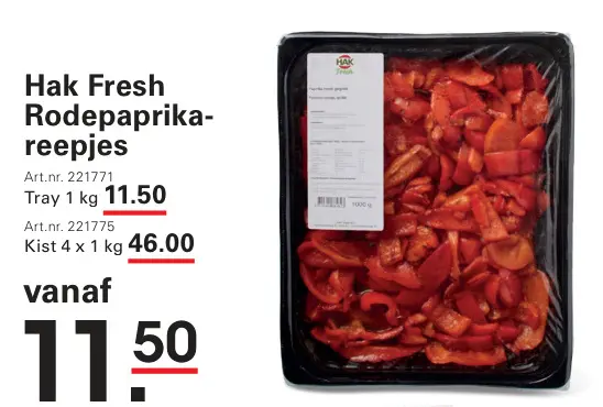 Aanbieding: Rodepaprikareepjes