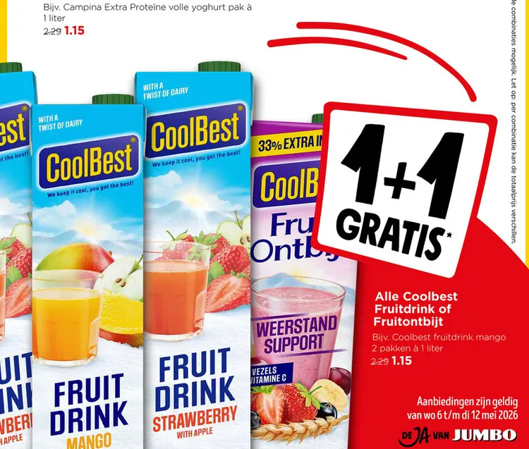 Aanbieding: Coolbest Fruitdrink of Fruitontbijt